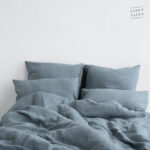 Blue Fog Linen Bed Set