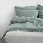 Green Milieu Linen Bed Set