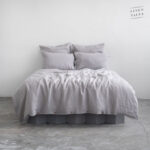 Light Grey Linen Bed Set