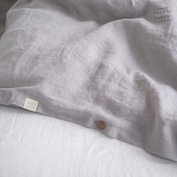 Light Grey Linen Bed Set