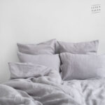 Light Grey Linen Bed Set