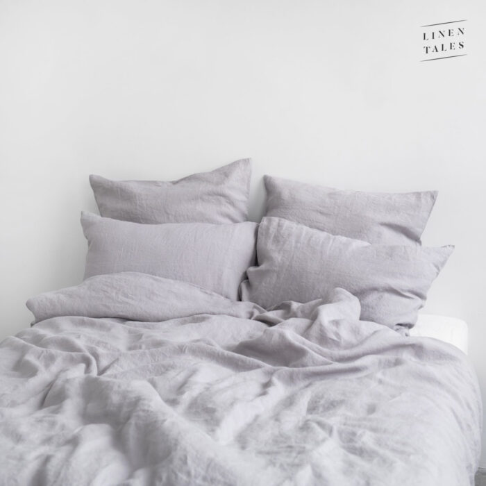 Light Grey Linen Bed Set