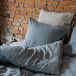 Blue Fog Linen Bed Set + Melange Pillowcase