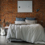 Melange Linen Bed Set + Blue Fog Pillowcase