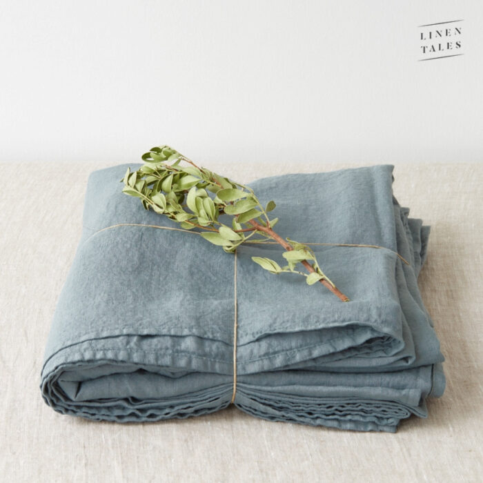 Blue Fog Linen Flat Sheet