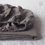 Dark Grey Linen Fitted Sheet