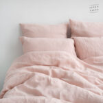 Misty Rose Linen Bed Set