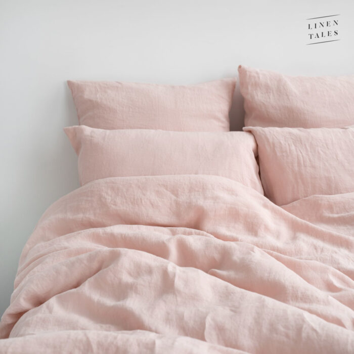 Misty Rose Linen Bed Set