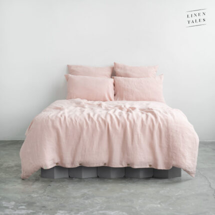 Misty Rose Linen Bed Set