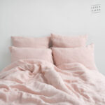 Misty Rose Linen Bed Set