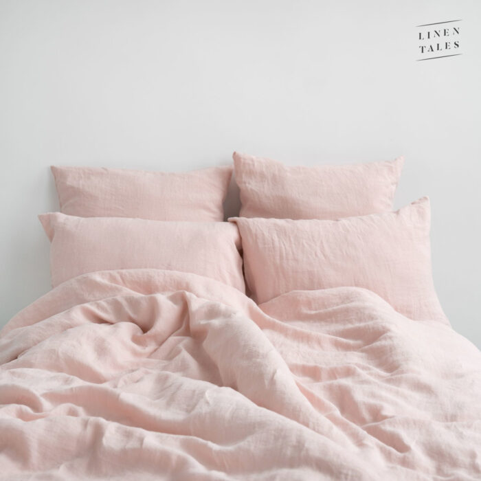 Misty Rose Linen Bed Set