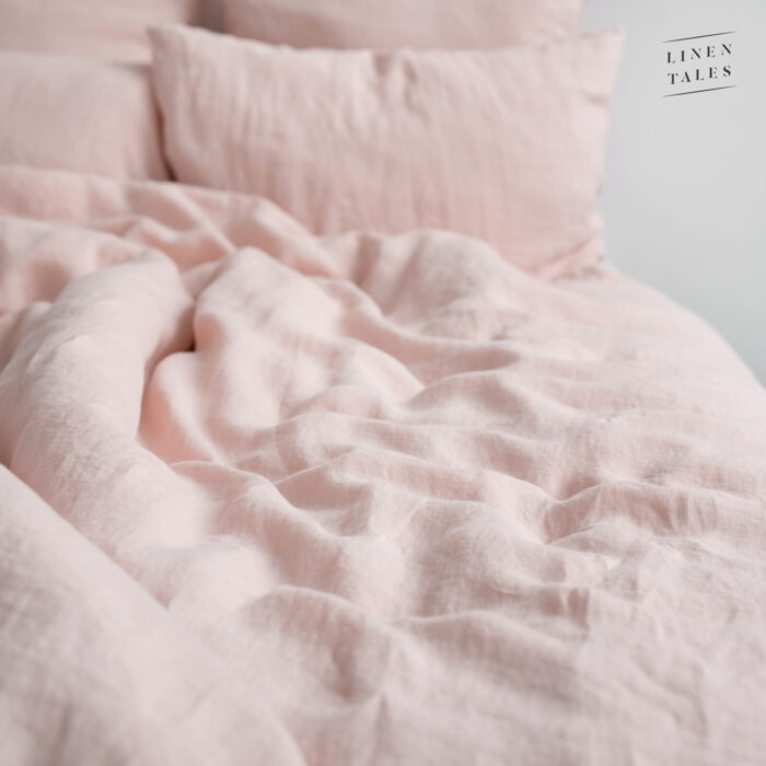 Misty Rose Linen Bed Set