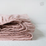 Misty Rose Linen Fitted Sheet