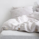 Silver Linen Bed Set