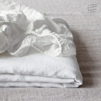 White Linen Fitted Sheet