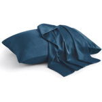 Navy Blue Bamboo Bed Set